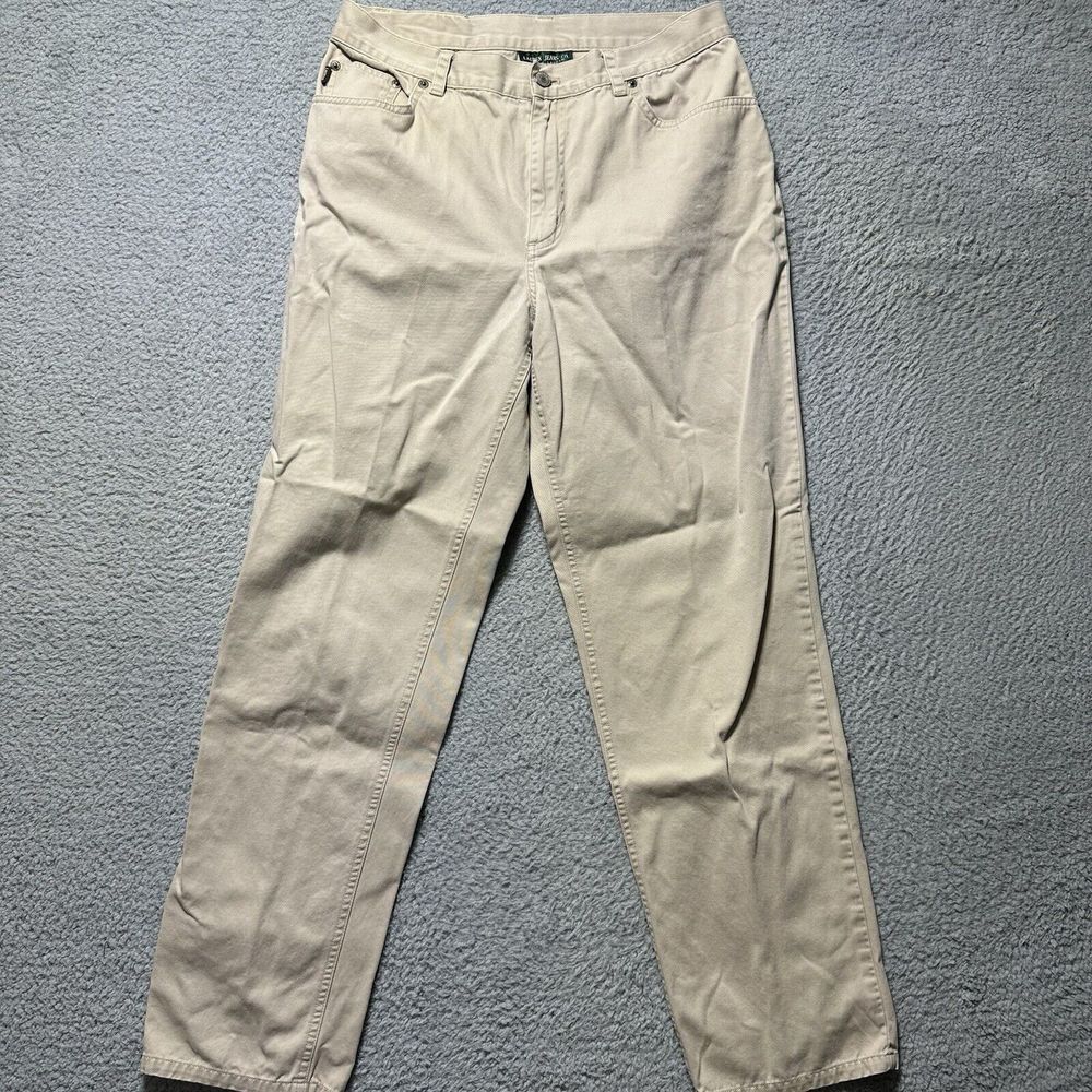 ViNtAGE LAUREN JEANS CO. RALPH LAUREN Women's Tan Mom Jeans Size 10‎ Preppy